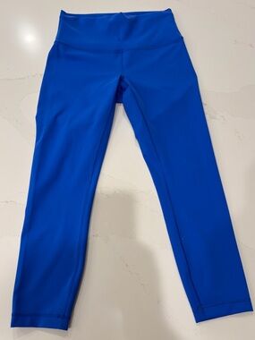 Lululemon Wunder Train Cerulean Blue leggings